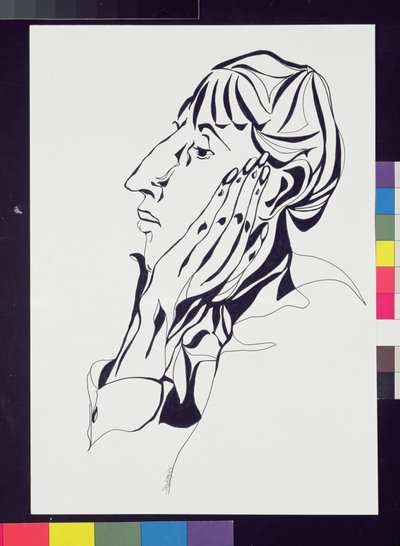 Portrait of Aubrey Beardsley (1872-98) inspired by the photograph by Frederick Evans (1853-1943), 1998 by Stevie Taylor